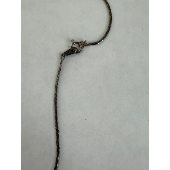 Vintage 60's Native American Navajo Sterling Blue Turquoise Dangle Pendant Neckl - Picture 9 of 14